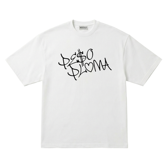 Playera Peso Pluma Dinastia Oversize White