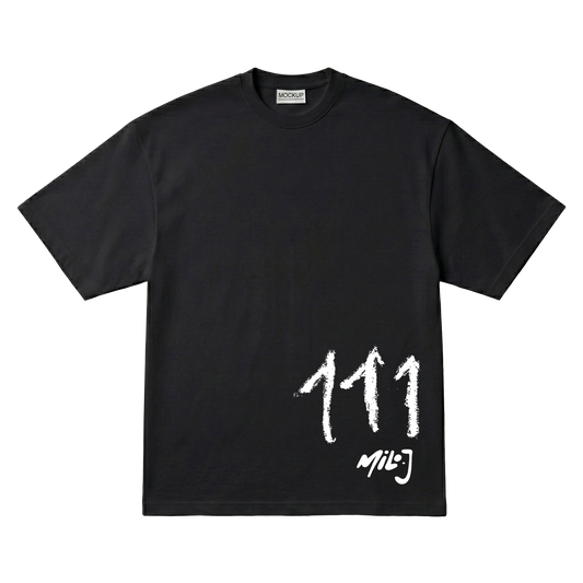 Playera "111" Milo J Oversize Black