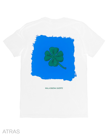 Playera Latin Mafia Mala Buena Suerte White