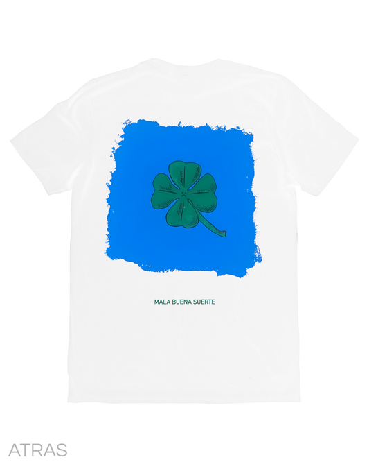 Playera Latin Mafia Mala Buena Suerte White