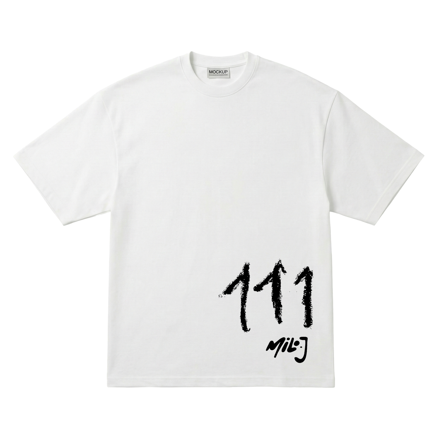 Playera "111" Milo J Oversize White
