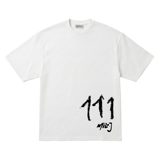 Playera "111" Milo J Oversize White