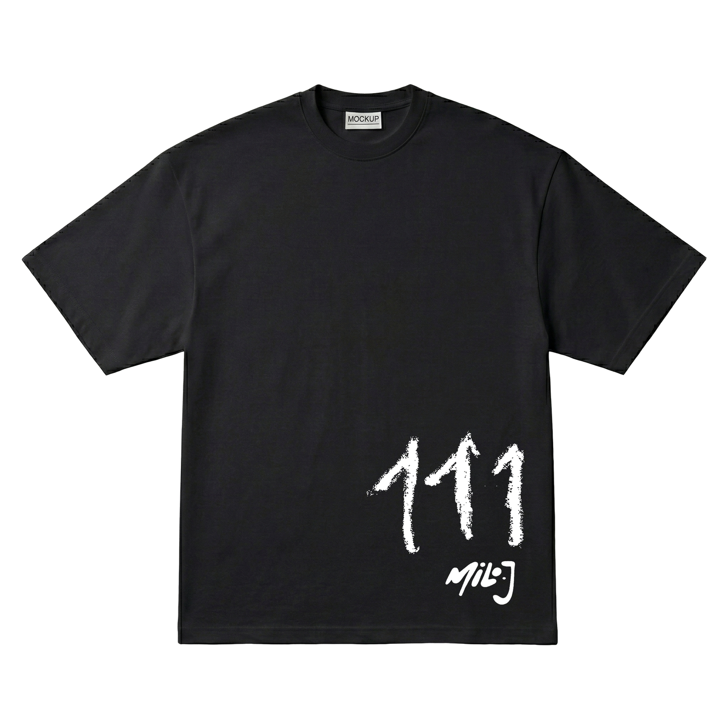 Playera "111" Milo J Oversize Black