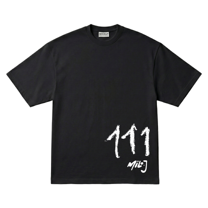 Playera "111" Milo J Oversize Black
