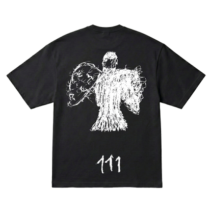 Playera "111" Milo J Oversize Black